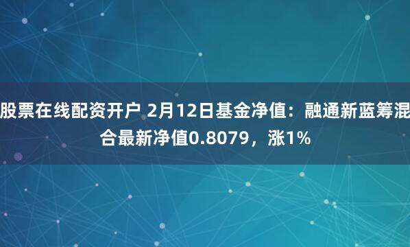 股票在线配资开户 2月12日基金净值：融通新蓝筹混合最新净值0.8079，涨1%