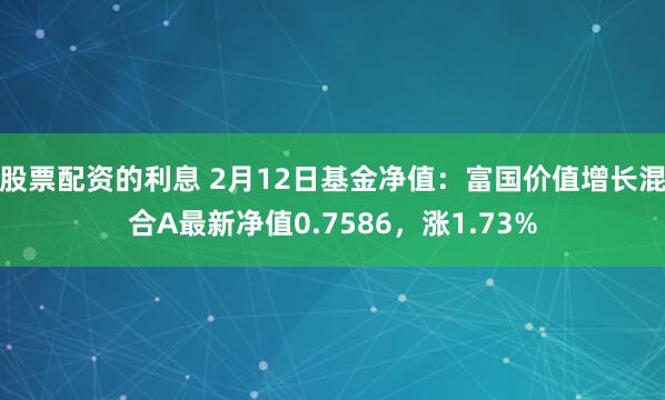 股票配资的利息 2月12日基金净值：富国价值增长混合A最新净值0.7586，涨1.73%