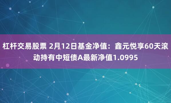 杠杆交易股票 2月12日基金净值：鑫元悦享60天滚动持有中短债A最新净值1.0995