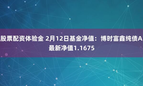 股票配资体验金 2月12日基金净值：博时富鑫纯债A最新净值1.1675