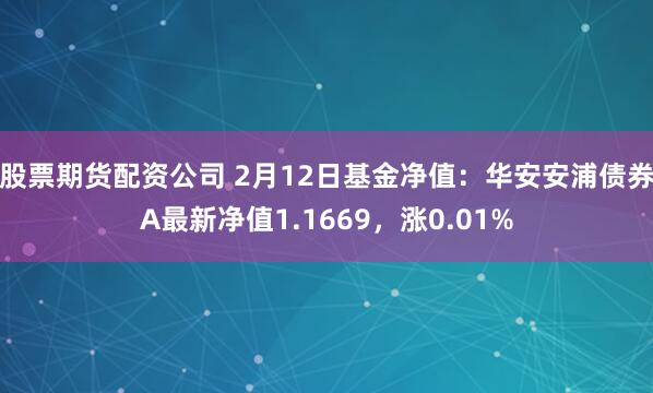 股票期货配资公司 2月12日基金净值：华安安浦债券A最新净值1.1669，涨0.01%