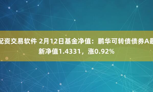 配资交易软件 2月12日基金净值：鹏华可转债债券A最新净值1.4331，涨0.92%